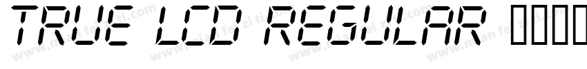 True LCD Regular 语言英文字体转换